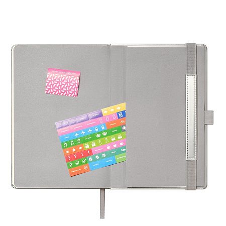 Ежедневник Alpha недатированный, серебро/серый