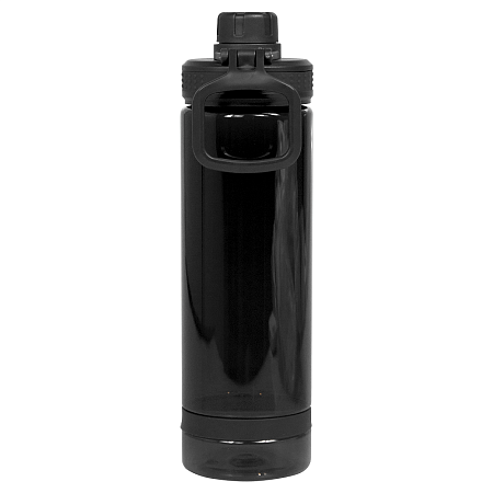 Бутылка для воды Oslo, 700 мл, пластиковая, с силиконовым кольцом, черная
