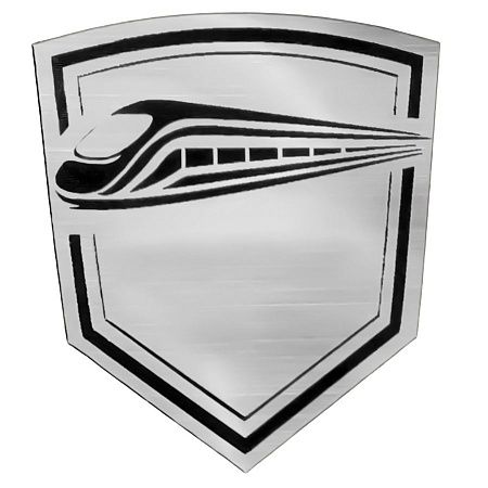 Шильд-наклейка поезд, серебро