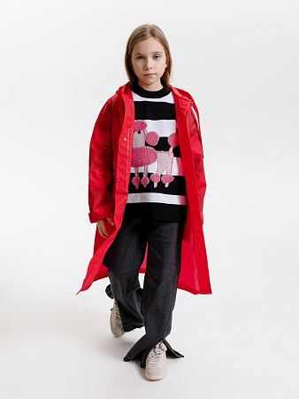 Дождевик детский RainDrop Kids, красный, размер 12 лет (142-152 см)