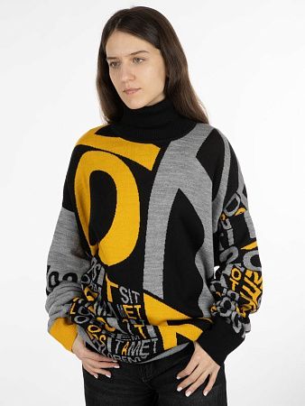 Свитер оверсайз на заказ Tricksy Net, полушерсть, размер L/XL