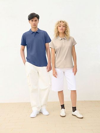 Рубашка поло унисекс Pulse, бежевая (льняная), размер XL