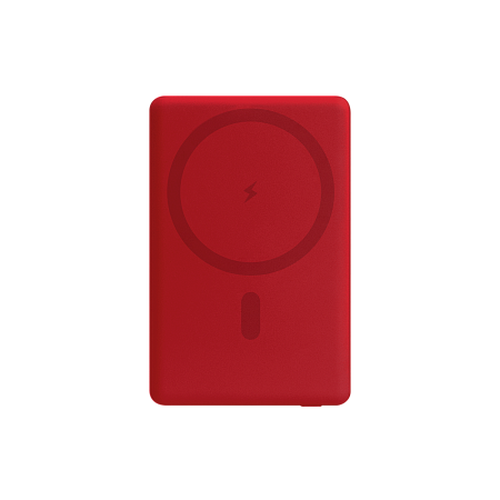 Внешний аккумулятор Атлантис Плюс PD (Atlantis PD Plus) 10000mAh с функцией беспроводной зарядки 15W, красный