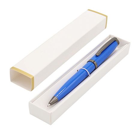 Ручка Betty в коробке Cradle белой с позолотой, синяя