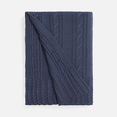 Плед Remitti, серо-синий (сланец)