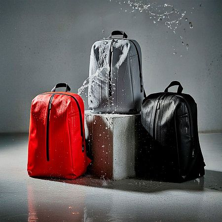 Рюкзак водостойкий "Go", чёрный, 41 х 29 х15,5 см, 90%  полиуретан 10% полиэстер