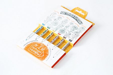 Набор цветных бумажных карандашей 6 шт.