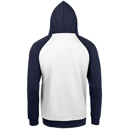 Толстовка унисекс Seattle, белая с темно-синим, размер S