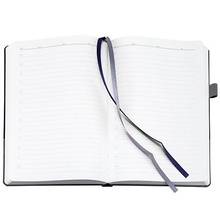 Ежедневник Horizon, недатированный, серый с синим