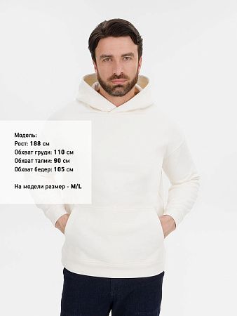 Худи оверсайз унисекс Snuggie, молочно-белое, размер M/L