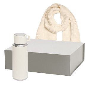 Подарочный набор Oslo, Forges, бежевый (термос, шарф)