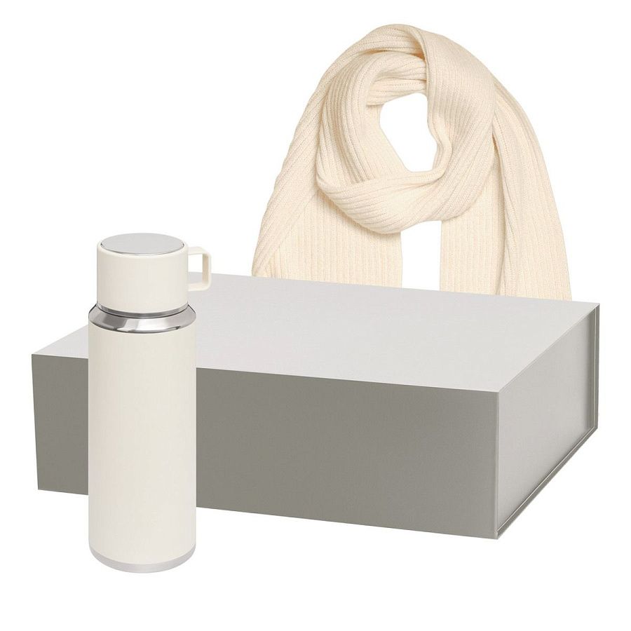 Подарочный набор Oslo, Forges, бежевый (термос, шарф)