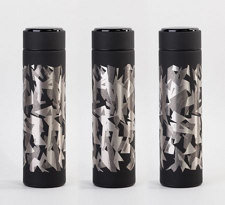 Термос "Бостон next" 500 мл с индикацией температуры, soft touch, сменная батарейка