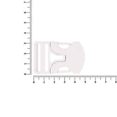 Застежка-пряжка односторонняя Triden, белый