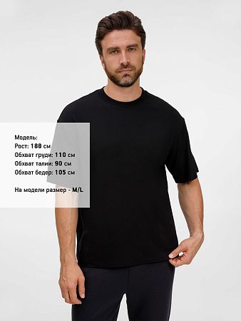 Футболка оверсайз унисекс Lavinia, черная, размер XS/S