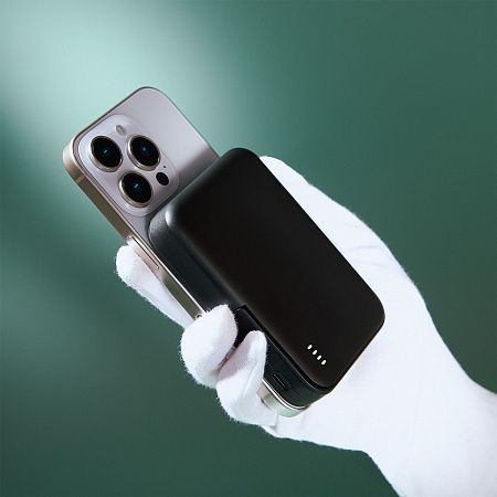 Внешний аккумулятор Юнион PD (Union PD) 10000mAh с функцией беспроводной зарядки 15W, бежевый