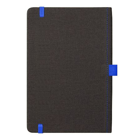 Блокнот Forest  Alfa Orion Rosewood А5, недатированный, в твердой обложке, темно-серый с синий резинкой и петлей для ручки