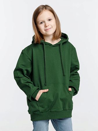 Худи детское Kirenga Kids 2.0, темно-зеленое, размер 14 лет (154-164 см)