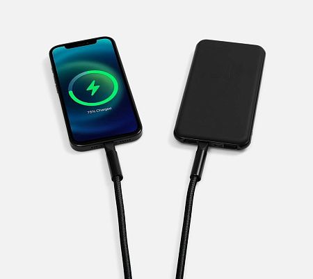 Кабель-ланьярд energyFlex Power Delivery 60 Вт, черный