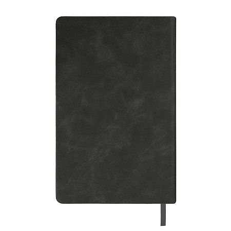 Ежедневник недатированный Muse, темно-серый, А5, с оранжевой декоративной полосой, блок в линейку