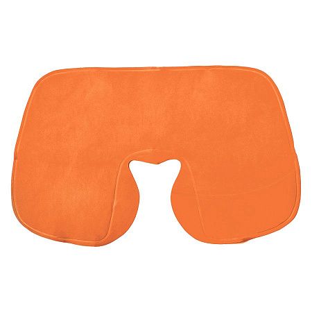 Подушка  надувная дорожная WAY в футляре; оранжевый; 43,5х27,5 см; твил