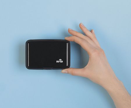 Футляр "Trust" для банковских карт и визиток с RFID - защитой от считывания данных, серебристый
