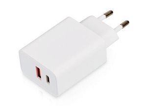 Сетевое зарядное устройство c выходами USB-A и USB-C и быстрой зарядкой QC/PD «Recharger Pro», 30 Вт, цвет: белый