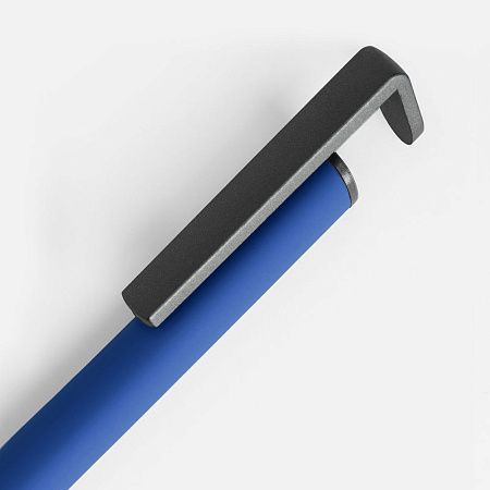 Ручка шариковая Standic с подставкой для телефона, синяя