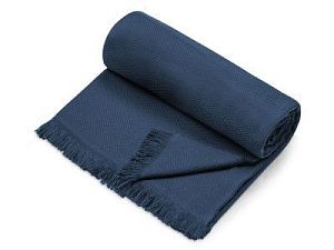 Плед «Lina» из хлопка, цвет: синий