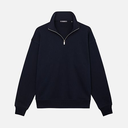 Толстовка на молнии унисекс Флоу (Flow), темно-синяя, размер 5XL/6XL
