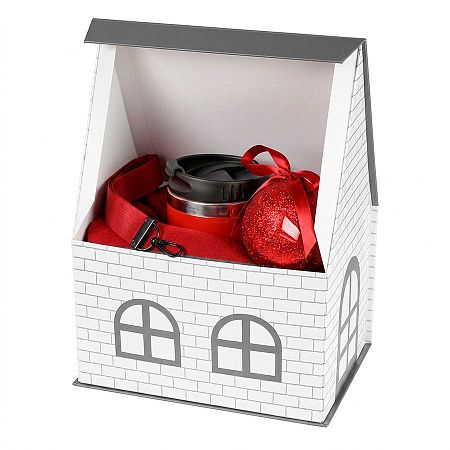 Упаковка подарочная, коробка "ДОМ"  складная,  размер 15 x 21 x 27 см серый