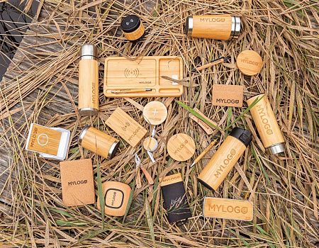 Круглая док-станция Bamboo FSC® для беспроводной зарядки, 5 Вт