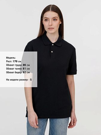 Рубашка поло унисекс Pacific, черная, размер XL