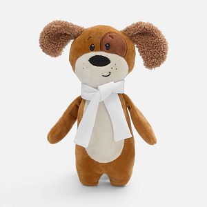 Мягкая игрушка Beastie Toys, собачка с белым шарфом