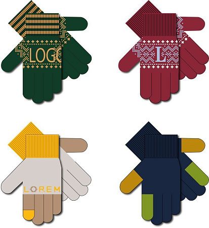 Перчатки на заказ Guanti, полушерсть, размер L/XL