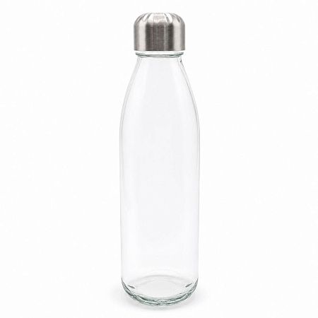 Бутылка стеклянная с манжетой и держателем Glassy, чёрная