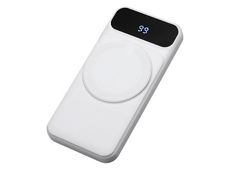 Магнитный беспроводной внешний аккумулятор со встроенными кабелями «Мэни», 10000 мАч