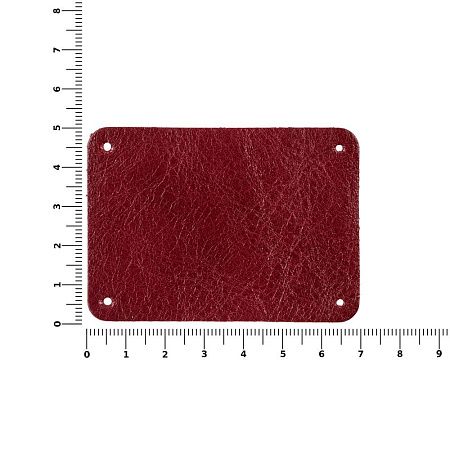 Лейбл кожаный Beta, XL, красный