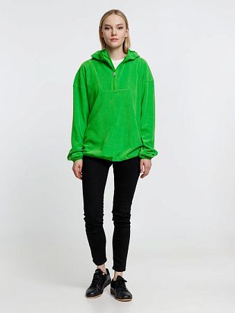 Анорак флисовый унисекс Fliska, зеленое яблоко, размер XL/2XL