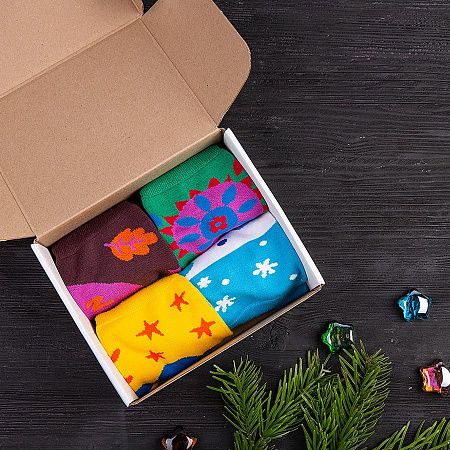 Подарочный набор 4SEASONS", 4 пары тематических носков 