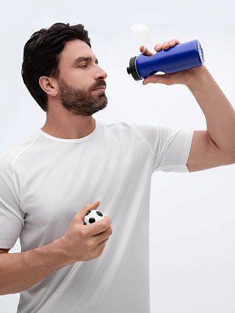 Бутылка с антистрессом Footballer, синяя