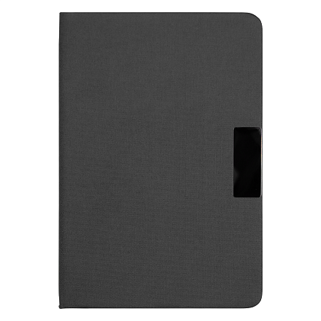 Блокнот А5 Hobard, в твердой обложке c резинкой в линейку, черный