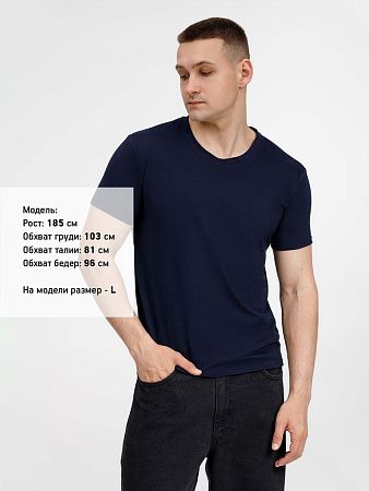 Футболка унисекс Senti, темно-синяя, размер 3XL