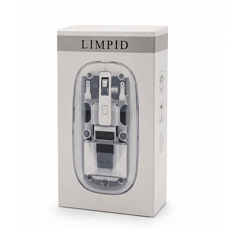 Мышь компьютерная беспроводная прозрачная Limpid, белый