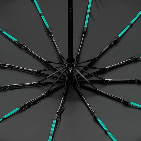 Зонт складной с УФ-защитой Ribstar, черный