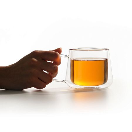 Кружка стеклянная с двойными стенками Dolce