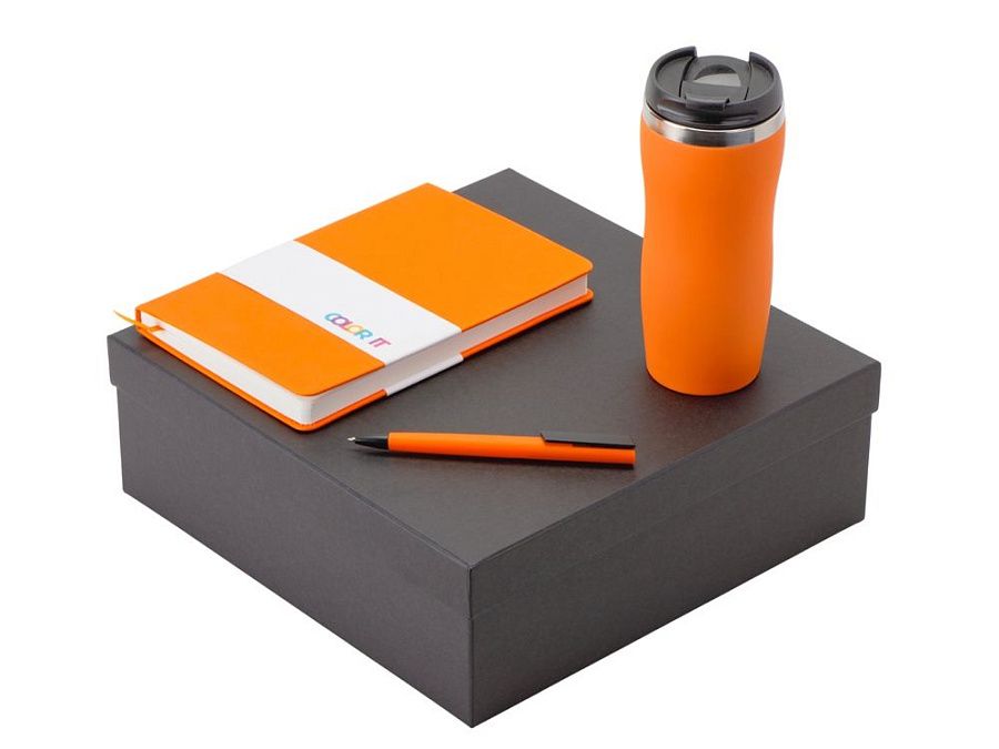 Подарочный набор "COLOR IT" c блокнотом, ручкой и термокружкой
