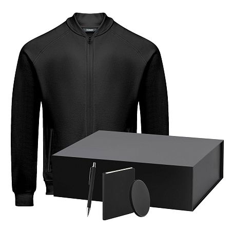 Набор с одеждой TORRES (толстовка, зарядное устройство, блокнот, ручка), черный, M