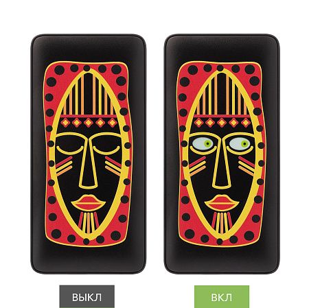 Внешний аккумулятор с цветной подсветкой Анкор Макс Плюс PD (Ancor PD Max Plus) 10000 mAh, черный