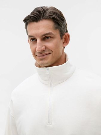 Толстовка унисекс оверсайз Ziplink Terry, молочно-белая, размер XS